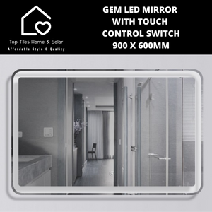Gem LED Mirror With TouchControl Switch -  900 x 600mm