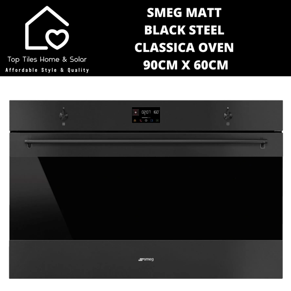 Smeg Matt Black Steel Classica Oven – 90cm x 60cm