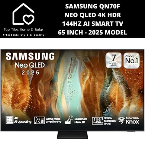 Samsung QN70F Neo QLED 4k HDR 144Hz Ai Smart TV - 65 Inch