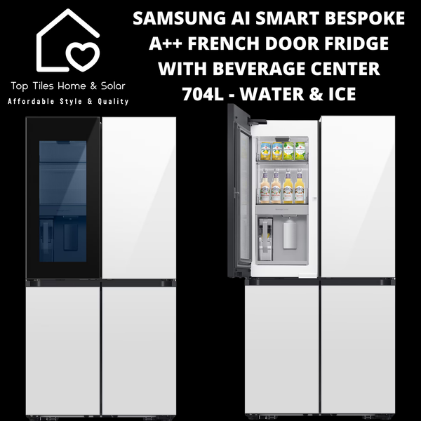 Samsung AI Smart Bespoke A++ French Door Fridge with Beverage Center - 704L