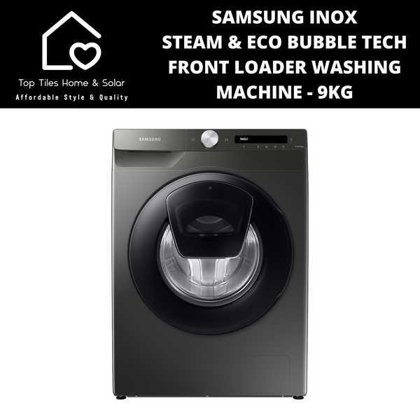 Samsung Inox AI Steam & Eco Bubble Tech Front Loader Washing Machine - 9kg