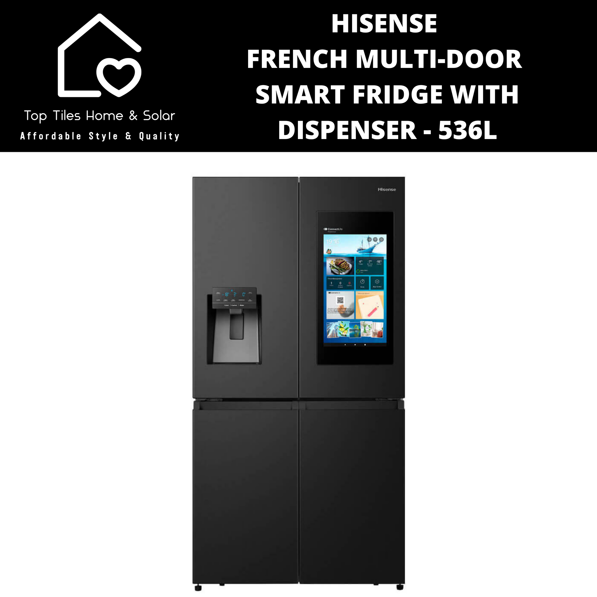 Hisense French Multi-Door Smart Fridge with Dispenser - 536L – Top ...