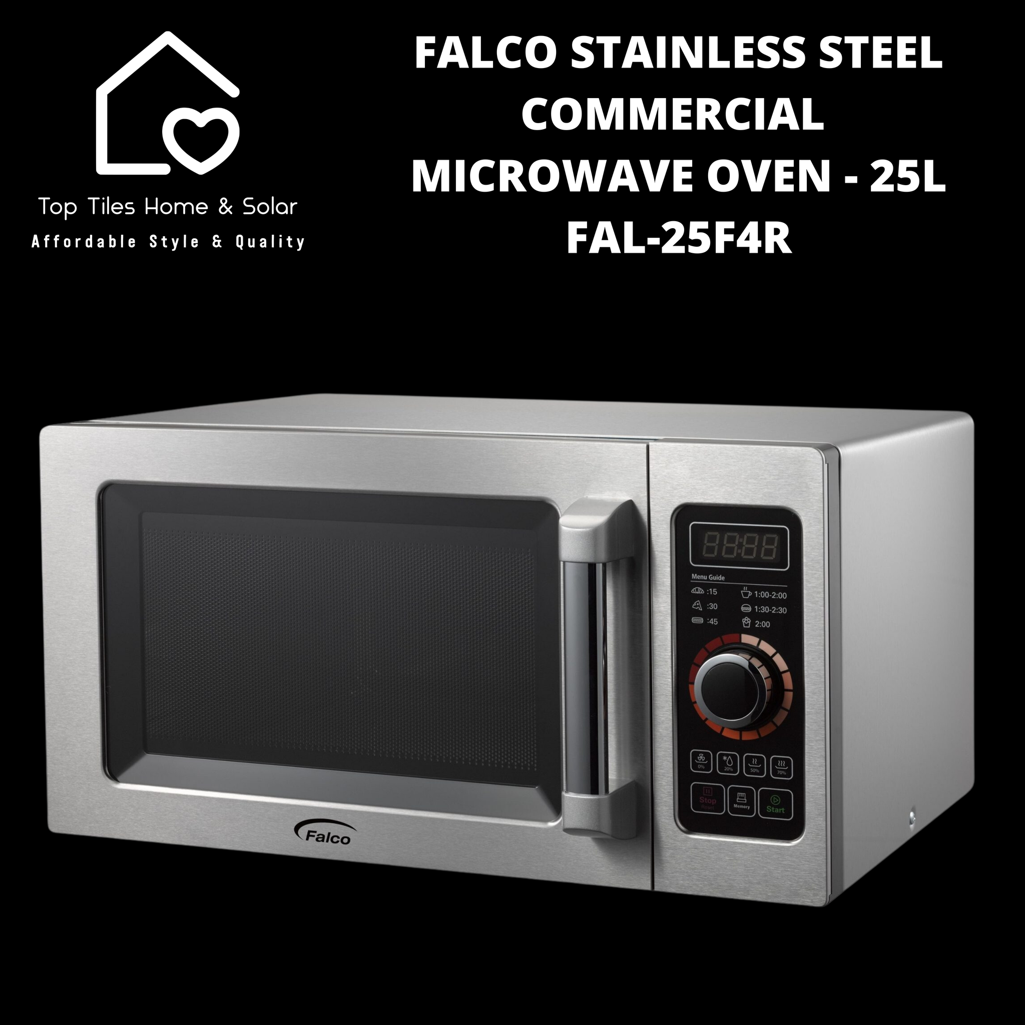 Falco Stainless Steel Commercial Microwave Oven - 25L FAL-25F4R