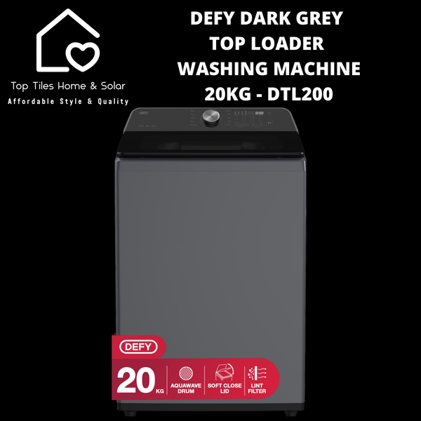 Defy Dark Grey Top Loader Washing Machine - 20kg DTL200