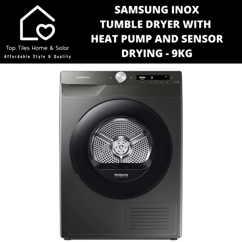 Samsung Inox Tumble Dryer with Heat Pump and Sensor Drying - 9kg