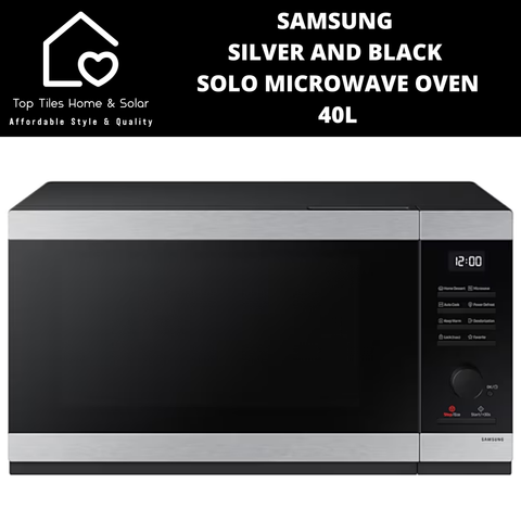 Samsung Silver and Black Solo Microwave Oven - 40L