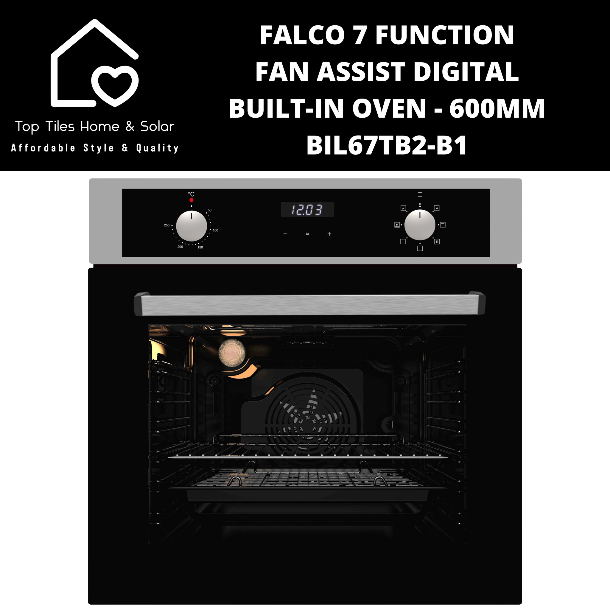 Falco 7 Function Fan Assist Digital Built-in Oven - 600mm BIL67TB2-B1