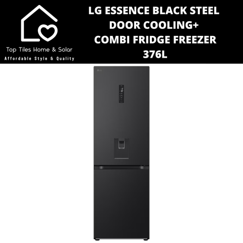 LG Essence Black Steel Door Cooling+ Fridge Freezer - 376L