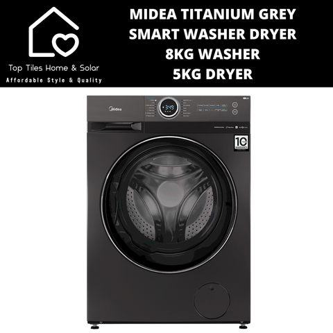 Midea Titanium Grey Smart Washer Dryer - 8/5kg Washer Dryer