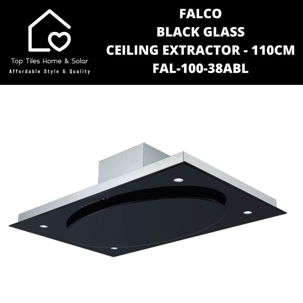 Small Ceiling Extractor Falco Black Glass Ceiling Extractor - 110cm FAL-100-38ABL – Top Tiles ...