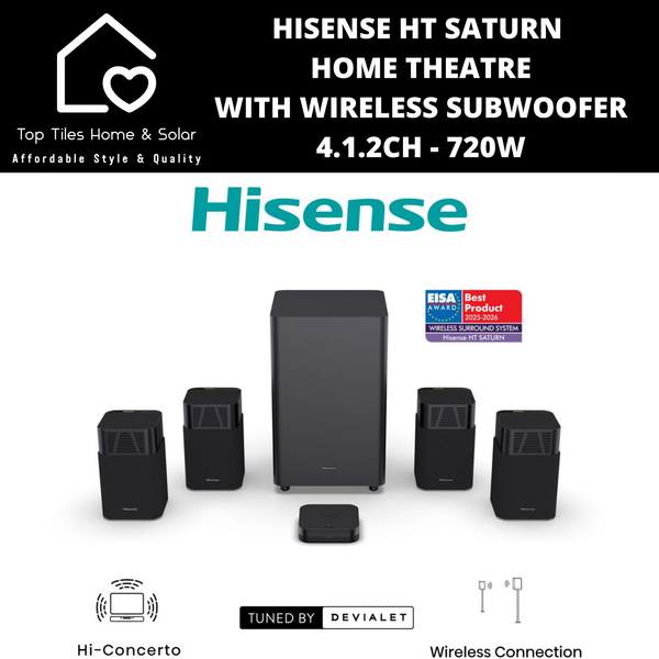 Hisense HT Saturn Home Theatre with Wireless Subwoofer 4.1.2Ch - 720W