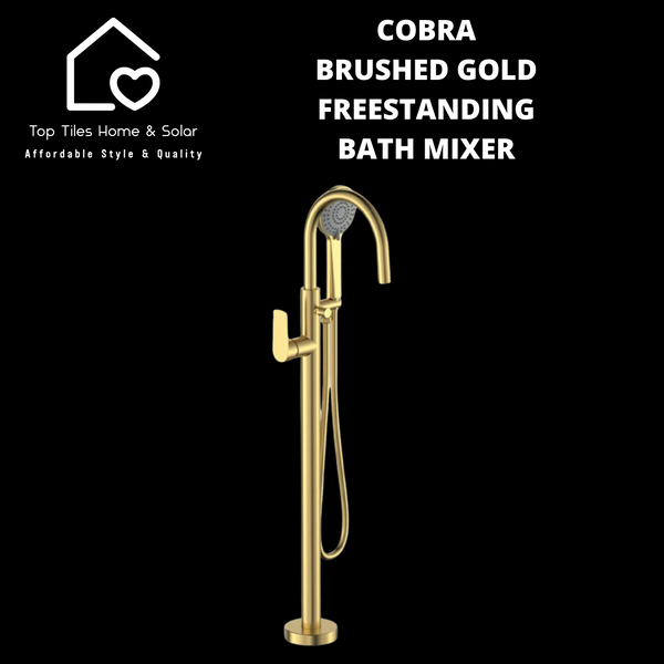 Cobra Brushed Gold Freestanding Bath Mixer
