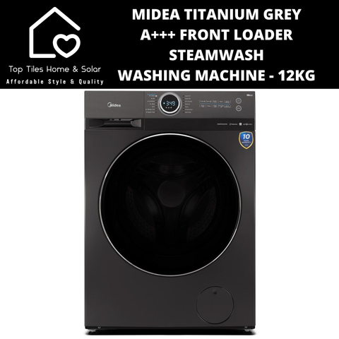 Midea Titanium Grey A+++ Front Loader SteamWash Washing Machine - 12kg