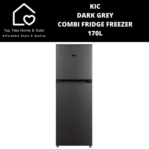 KIC Dark Grey Combi Fridge Freezer - 170L