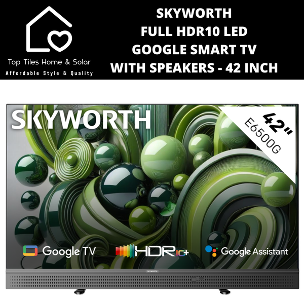 Skyworth Full HDR10 LED Google Smart TV with Speakers - 42 Inch