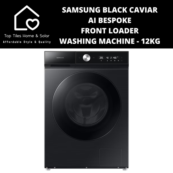 Samsung Black Caviar AI Bespoke Front Loader Washing Machine - 12kg