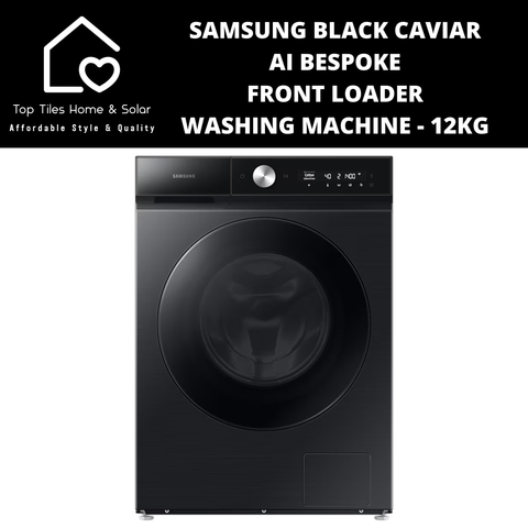 Samsung Black Caviar AI Bespoke Front Loader Washing Machine - 12kg