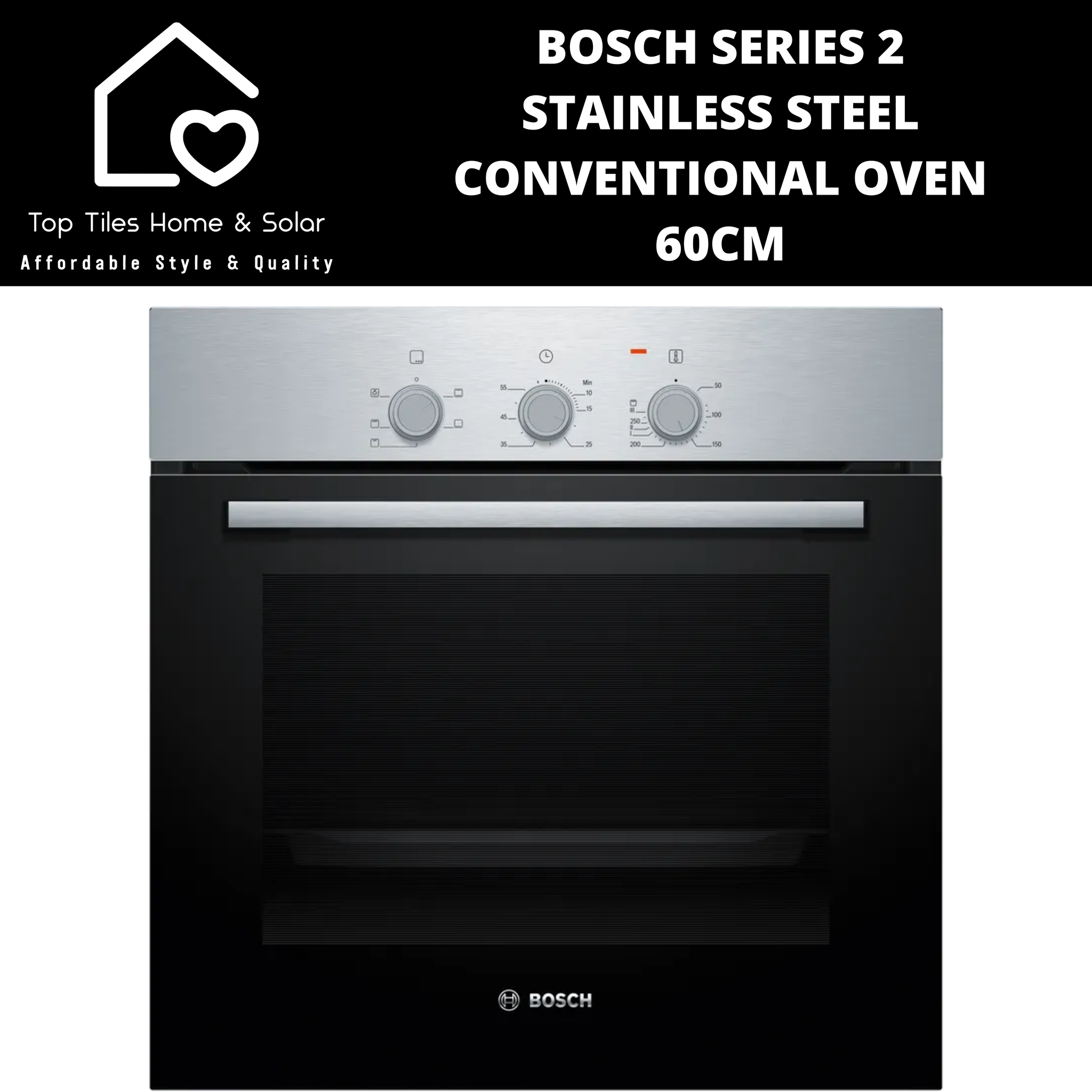 Bosch Series 2 - Stainless Steel Conventional Oven - 60cm