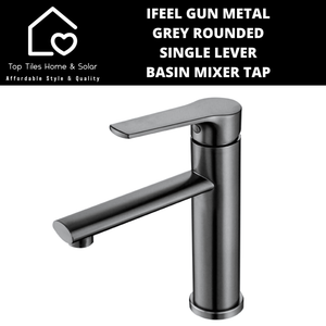 IFeel Gun Metal Grey Rounded Single Lever Basin Mixer Tap