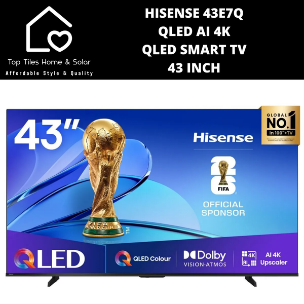 Hisense 43E7Q QLED AI 4K QLED Smart TV - 43 Inch