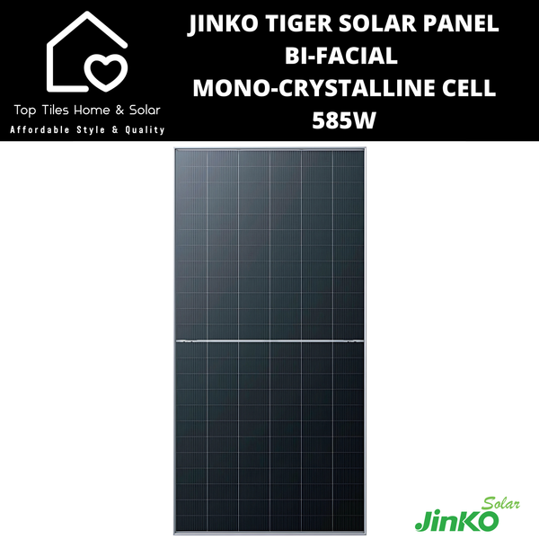 Jinko Tiger Solar Panel Bi-Facial Mono-Crystalline Cell - 585W