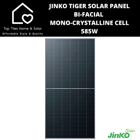Jinko Tiger Solar Panel Bi-Facial Mono-Crystalline Cell - 585W