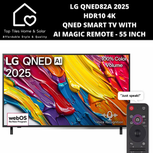 LG QNED82A 2025 HDR10 4K QNED Smart TV with AI Magic Remote - 55 Inch