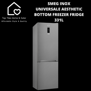 Smeg Inox Universale Aesthetic Bottom Freezer Fridge - 331L