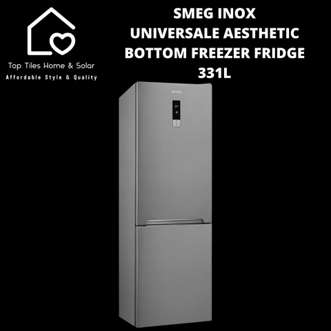 Smeg Inox Universale Aesthetic Bottom Freezer Fridge - 331L