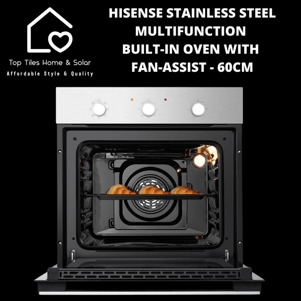 Hisense Stainless Steel Multifunction Built-in Oven With Fan-Assist - 60cm