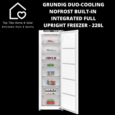 Grundig Duo-Cooling NoFrost Built-in Integrated Full Upright Freezer - 220L