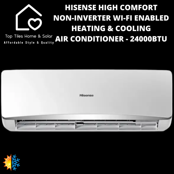 Hisense High Comfort Non-Inverter Wi-Fi Enabled Heating & Cooling Air Conditioner - 24000BTU