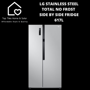 LG Stainless Steel Total No Frost Side by Side Fridge - 617L