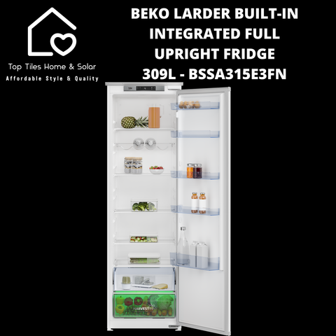 Beko Larder Built-in Integrated Full Upright Fridge - 309L BSSA315E3FN