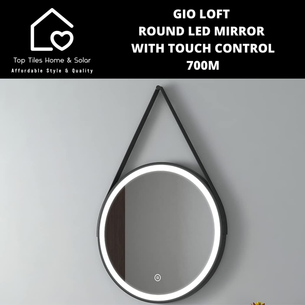 Gio Loft Round LED Mirror with Touch Control - 700m