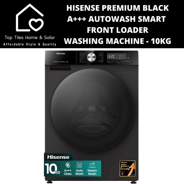 Hisense Premium Black A+++ AutoWash Smart Front Loader Washing Machine - 10kg
