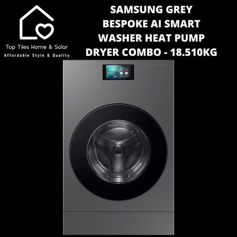 Samsung Grey Bespoke AI Smart Washer Heat Pump Dryer Combo - 18.5/10kg