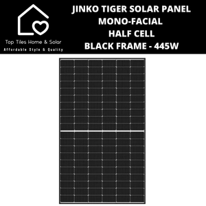 Jinko Tiger Solar Panel Mono-Facial Half Cell Black Frame - 445W