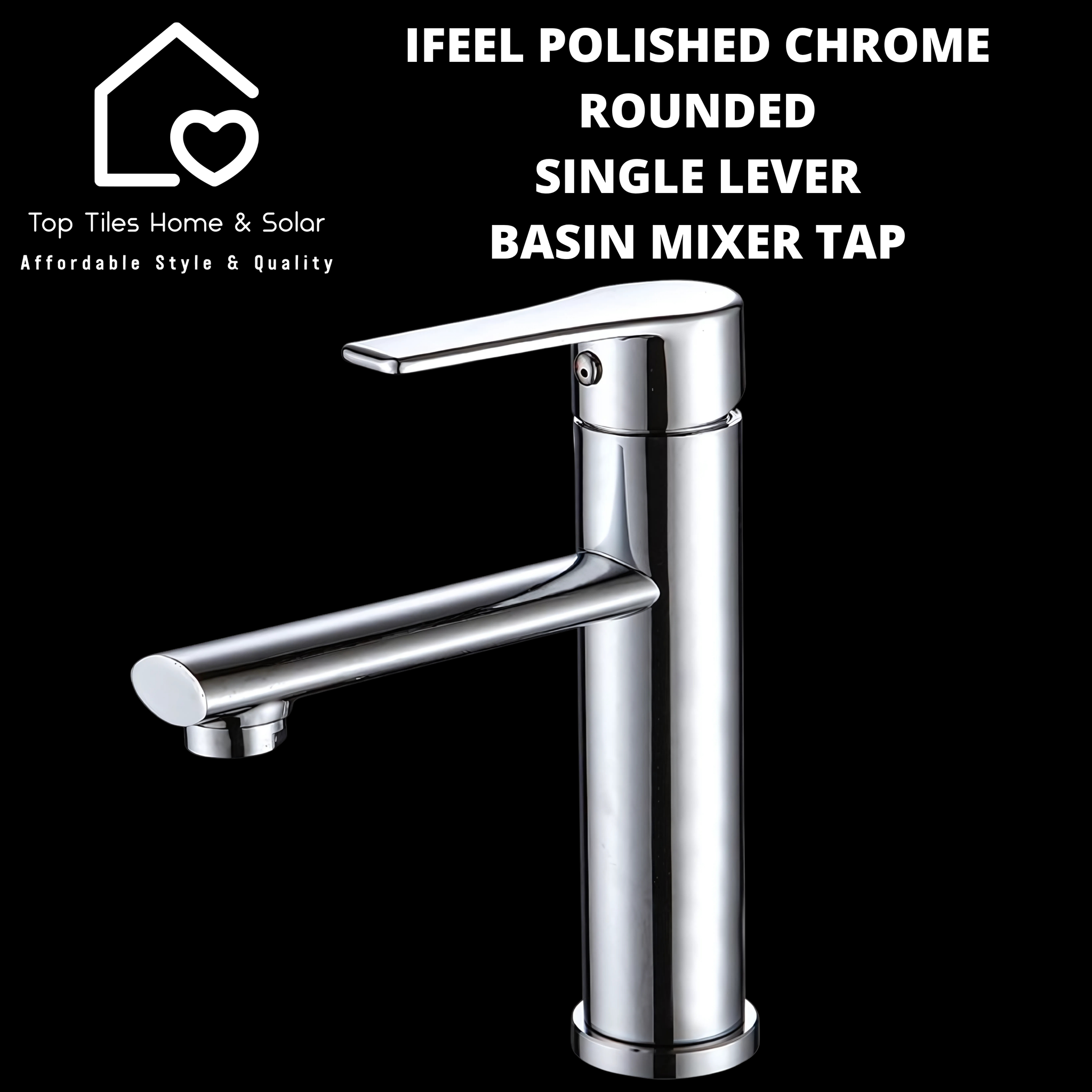 IFeel Gun Polished Chrome Rounded Single Lever Basin Mixer Tap
