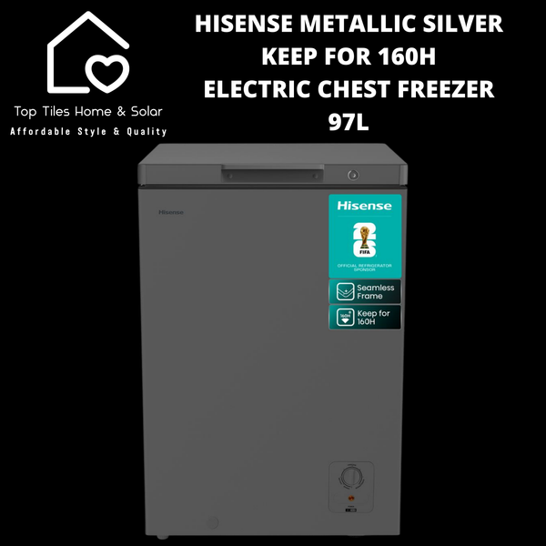 Hisense Metallic Silver Keep For 160H Electric Chest Freezer - 97L
