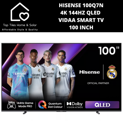 Hisense 100Q7N 4K 144Hz Vidaa Smart QLED TV - 100 Inch