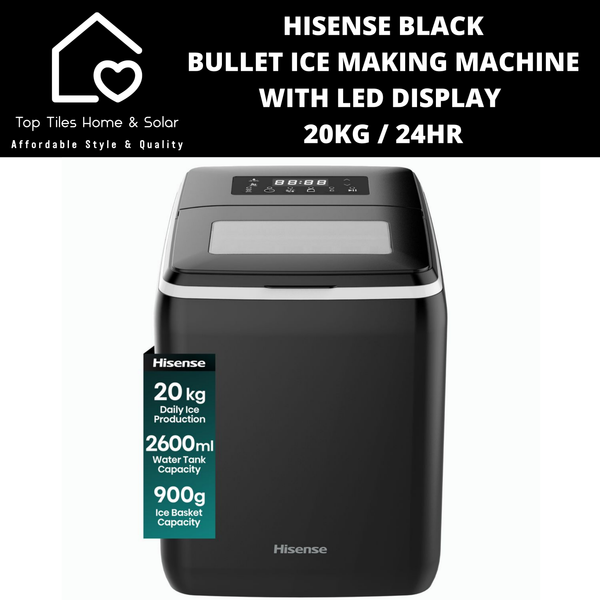 Hisense Bullet Ice Making Machine with LED Display  - 20kg/24Hr