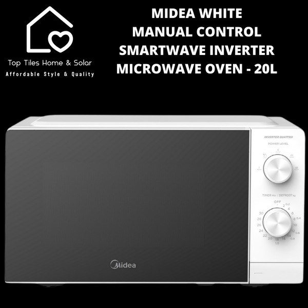 Midea White Manual Control SmartWave Inverter Microwave Oven - 20L