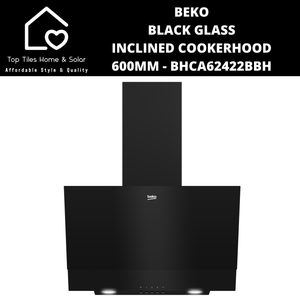 Beko Black Glass Inclined Cookerhood - 600mm BHCA62422BBH