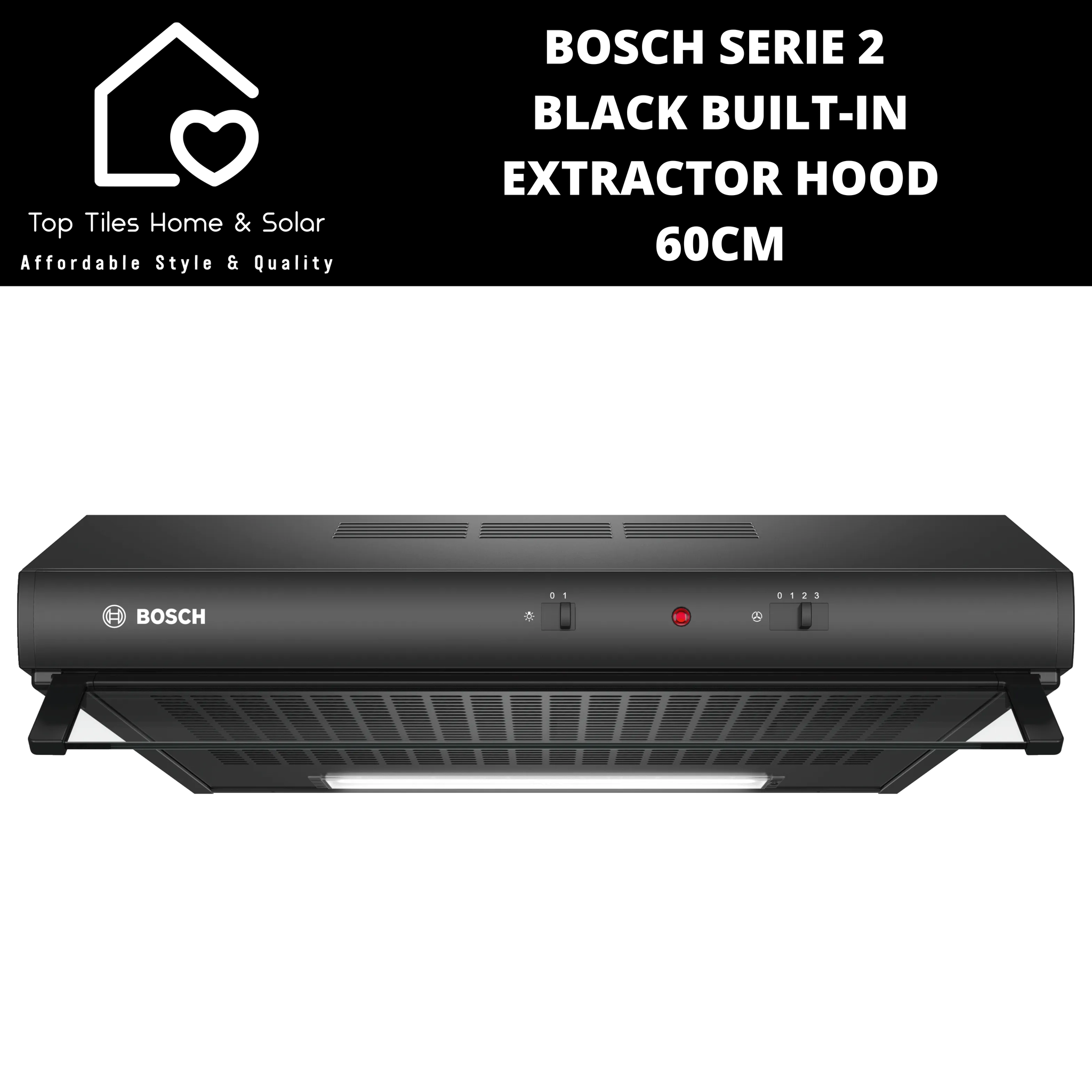 Bosch Serie 2 - Black Built-in Extractor Hood - 60cm
