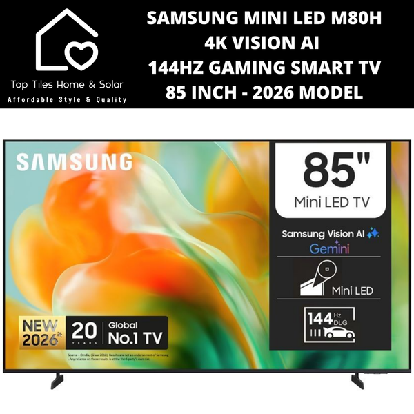 Samsung Mini LED M80H 4K Vision AI 144Hz Gaming Smart TV - 85 Inch 2026 MODEL