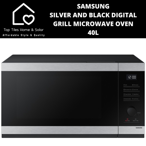 Samsung Silver and Black Digital Grill Microwave Oven - 40L