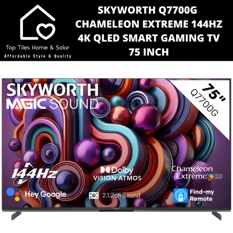 Skyworth Q7700G Chameleon Extreme 144Hz 4K QLED Smart Gaming TV - 75 Inch