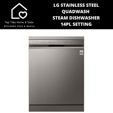 LG Stainless Steel QuadWash Steam Dishwasher - 14Pl Setting