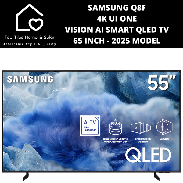 Samsung Q8F 4K UI ONE VISION AI Smart QLED TV - 65 Inch  2025 Model